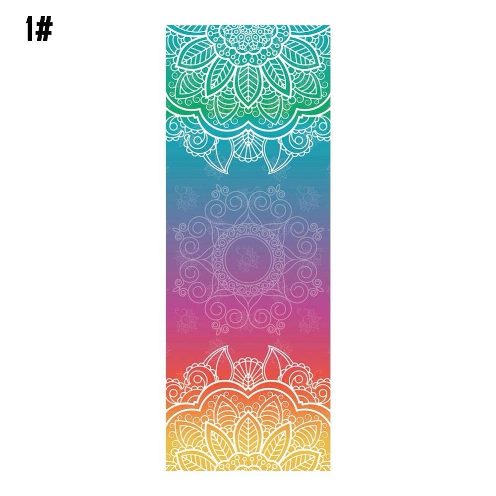 Yoga Deken Mandola Print Dikke Antislip Pilates Workout Oefening Gym Thuis Yoga Mat Handdoek Sit-Ups Camping picknick Matten 183*68Cm