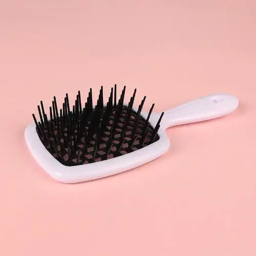 Detangling Brush Massage Combs Hollow Out Wet Curly Hair Brushes Tail Comb Set Edge Hair Brush Curly Hair Brush для волосся: black