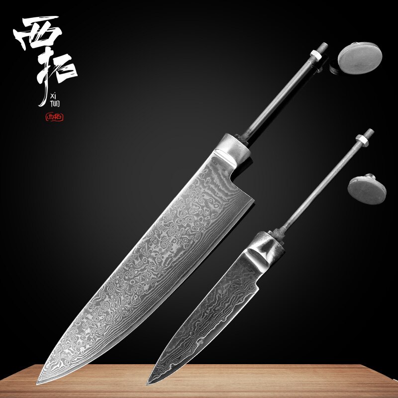 Xituo diy mes blank handgemaakt zelfgemaakt mes handvat  vg10 damascus staal koksmes vlees snijden vis fruit schillen keukengereedschap