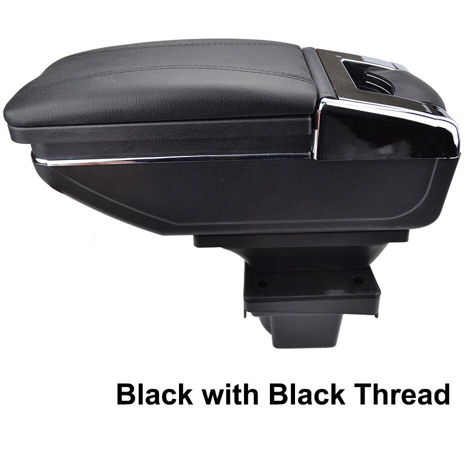 Armrest Rotatable For Skoda Yeti 09-On / Octavia Mk2 2 2005 A5 Centre Console Storage Box Armrest Arm Rest: Black thread