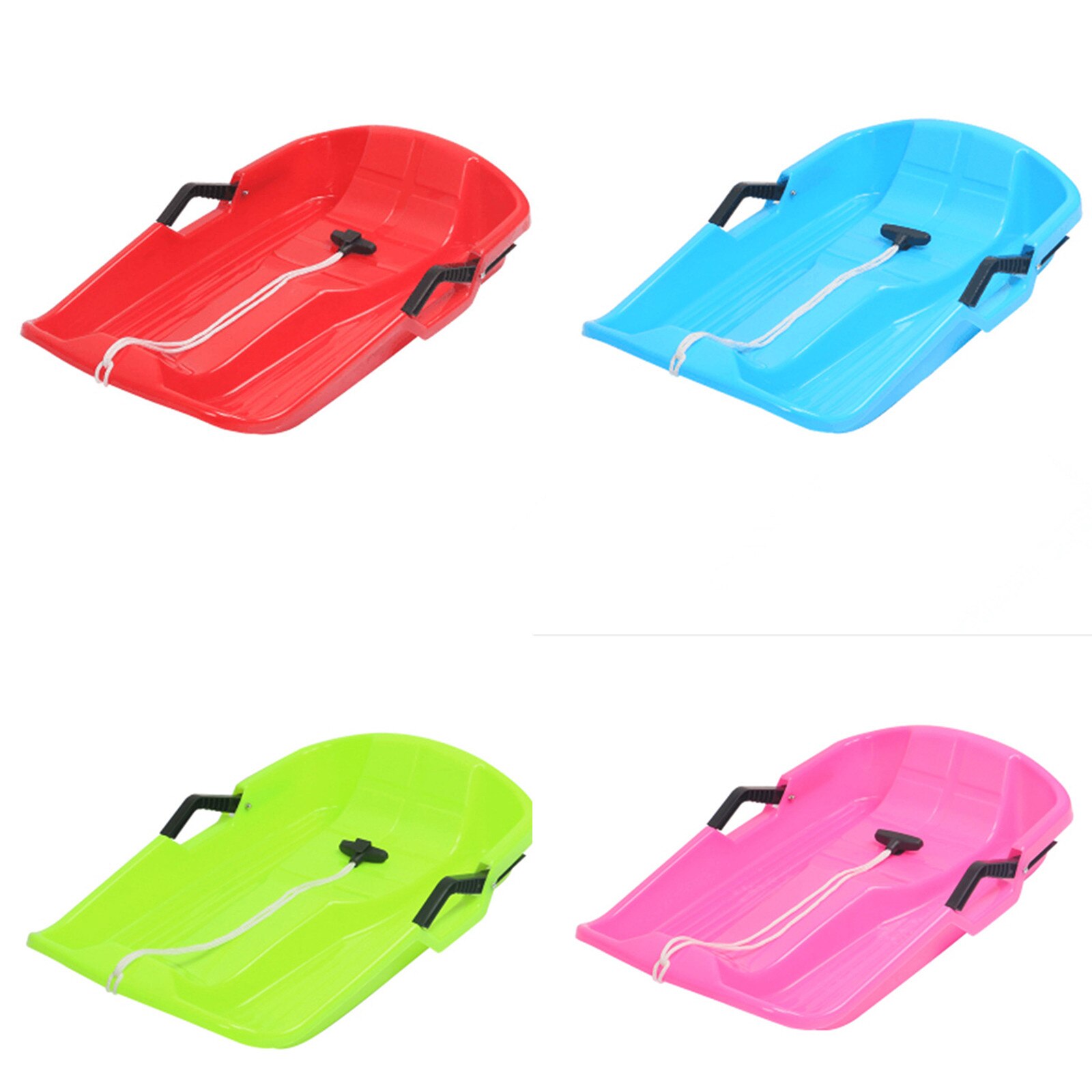 Children's Sledge Ski Safe Snow Winter Toboggan Outdoor Sport Skiing Board Plastic Skiing Boards Thicken Sledge Ski Board