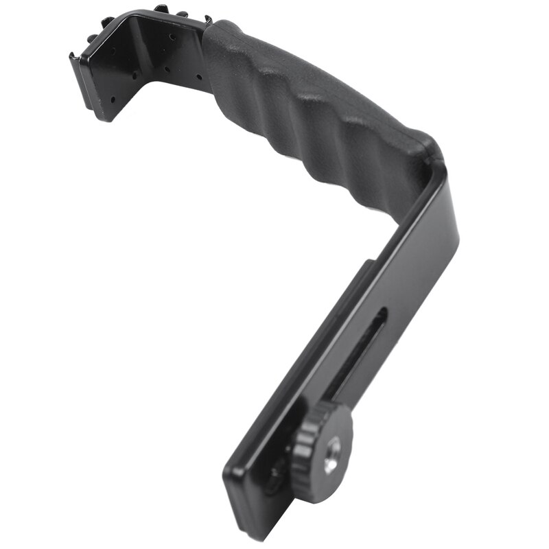 Photo Flash Video Camera Grip Handle L Handle With 2 Standard Side shoe Mount the holder DSLR: Default Title