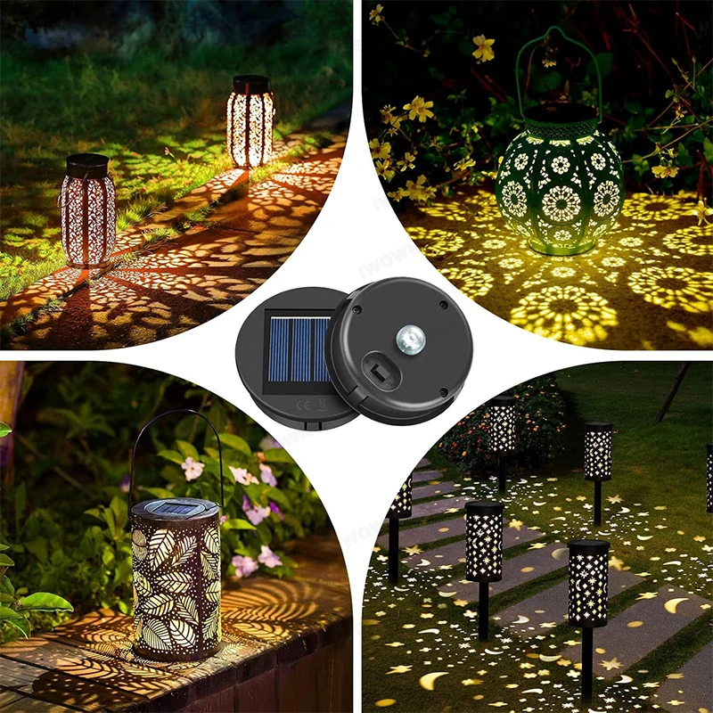 Replacement Solar Light Top Cover LED Panel Lantern Lid for Outdoor Hanging Lights Repair Parts Outdoor Light