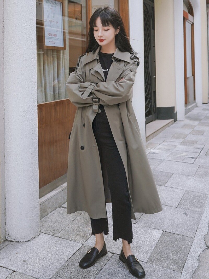 Olooey lente herfst dames engeland bovenkleding dames herfst koreaanse stijl losse britse temperament populaire kleine jas
