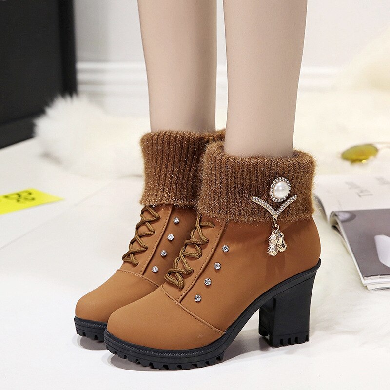 Hoge Hak Winter Schoenen Vrouwen Winter Laarzen – LovingPrices - Main Image