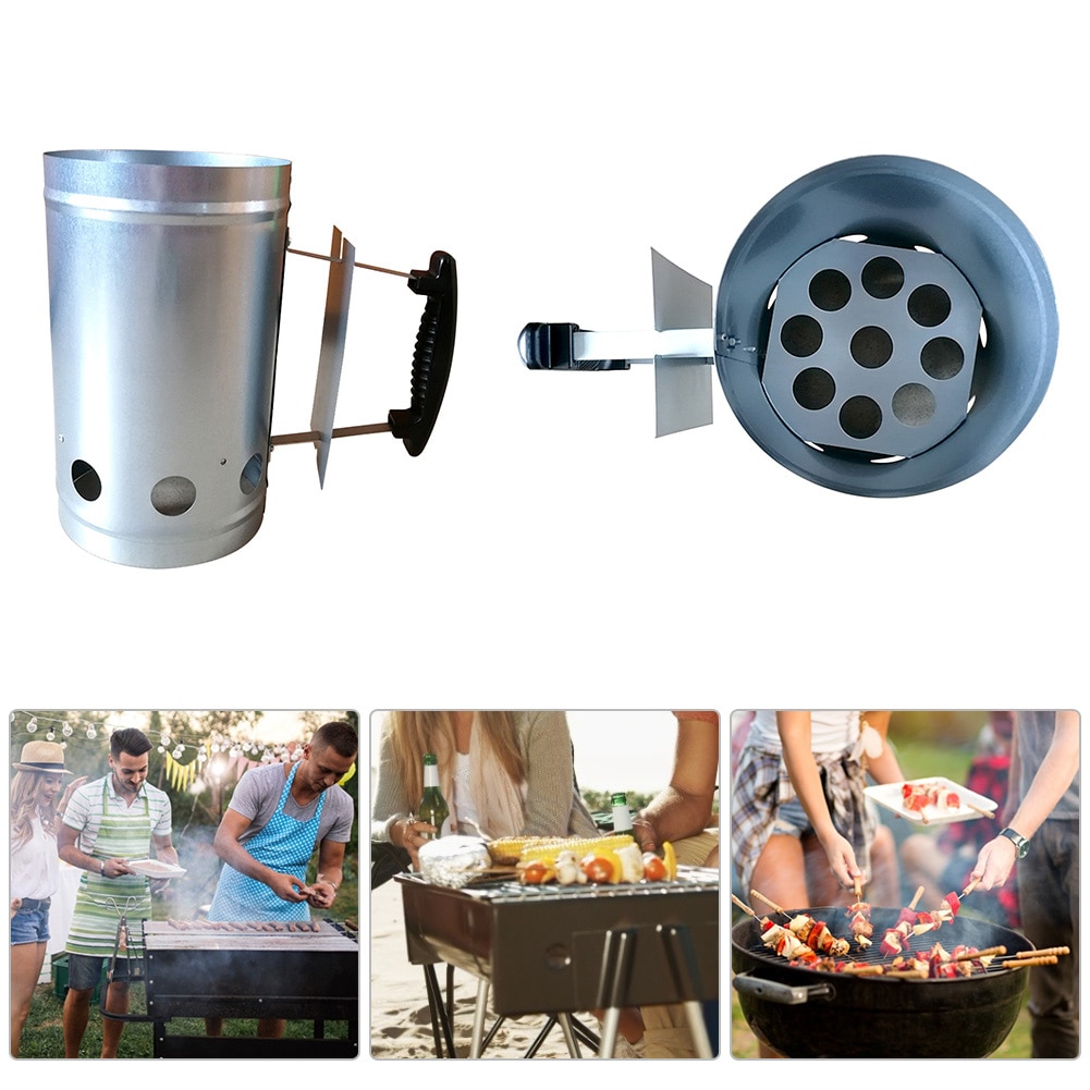 Grill Werkzeuge Behandelt Camping Holzkohle Kamin Zündung Starter Feuer Herd Eimer BBQ Grills Kamin Starter BBQ Werkzeug мангал