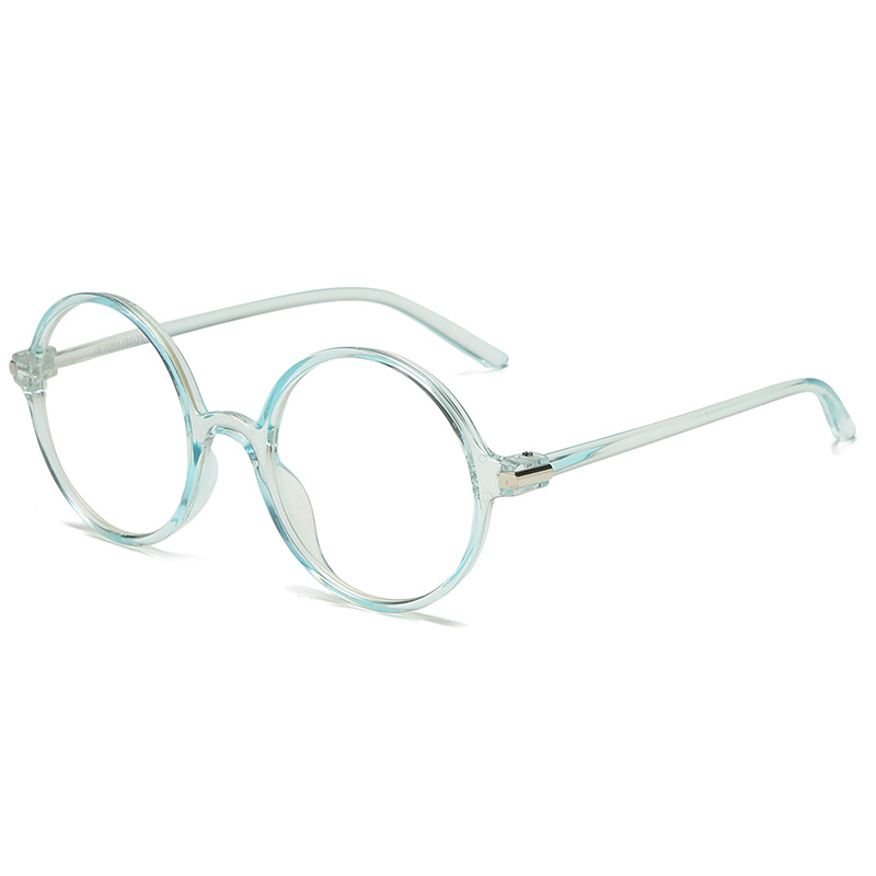 Montura de gafas con luz azul para hombre y mujer, montura de lentes transparentes, redondas, Vintage,: 4