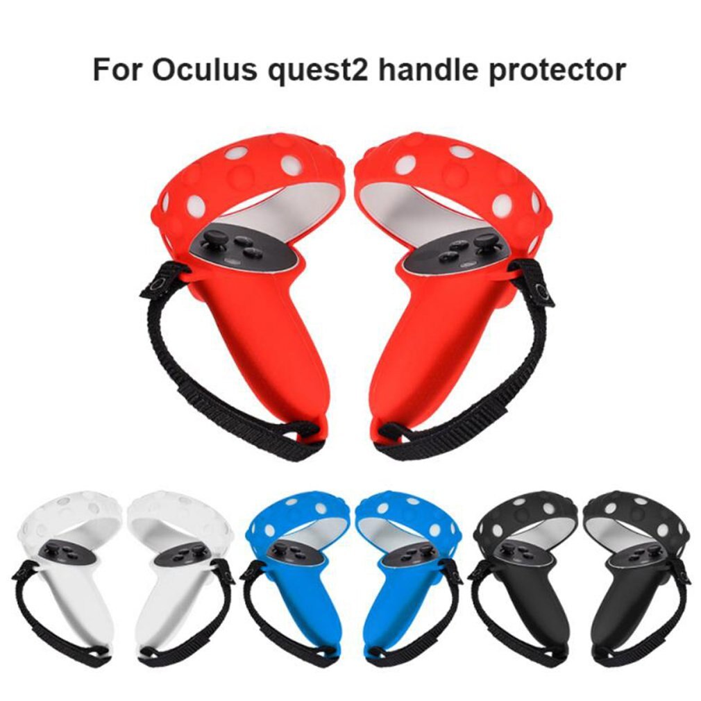 Touch-controller-griffhülle für oculus quest 2, silikon-schutzzubehör mit verstellbarem anti-wurf-handschutz