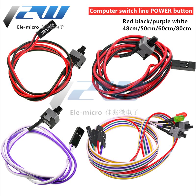 Power On Knop, Chassis Desktop Computer Gastheer Switch Lijn Herstart Lijn Knop Reset Verbinding Jumper