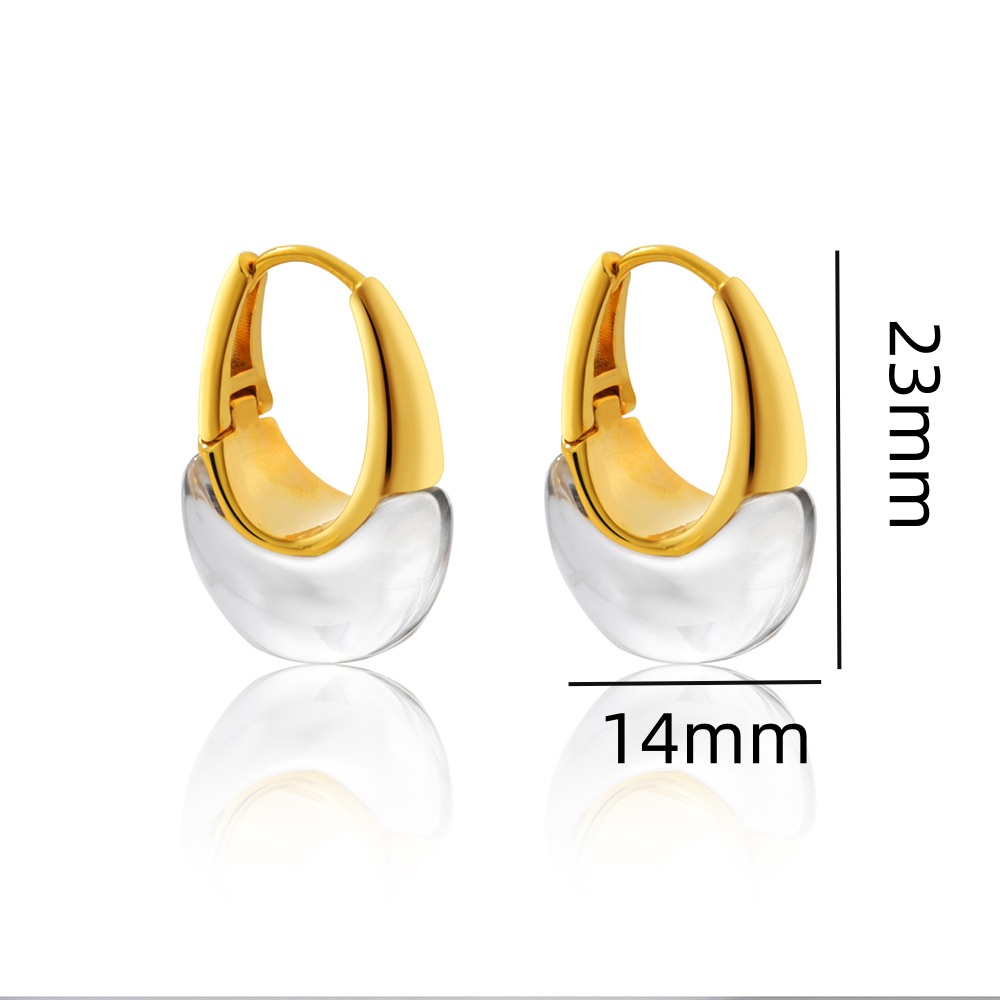 Boucles d'oreilles goutte d'eau transparentes pour femmes, plaquées or, élégantes, modernes, de , bijoux de fête,: Imitation plaquée rhodium