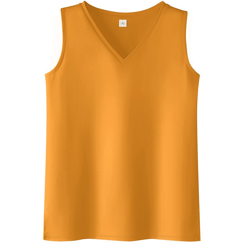 Bomuld dame t-shirt o-hals kortærmet dame skjorte all match dame top sort hvid grå gul shir: Xl / Orange