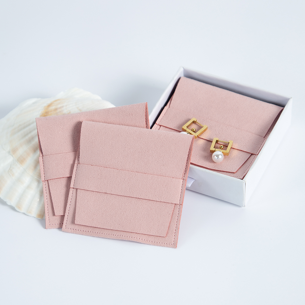 5 Stuks Roze Pakket Luxe Microfiber Sieraden Accessoire Verpakking Tas Bruiloft Reisfeest Cadeau Snoep Opslag Stof Organizer Zakjes