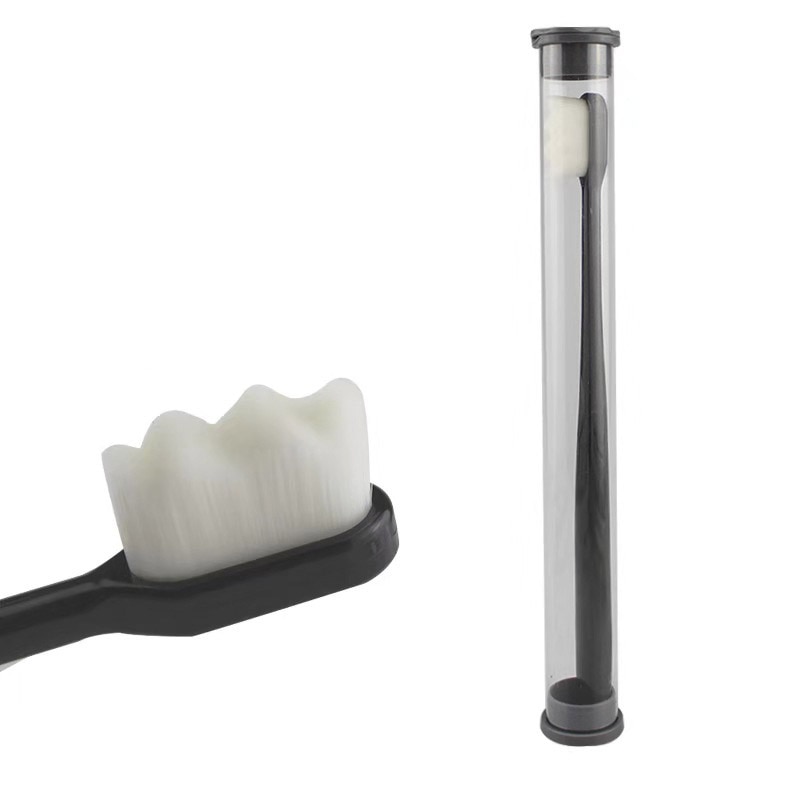 Brosse à dents Ultra fine Dense, en Fiber souple, à poils , Portable pour adultes et enfants, avec boîte