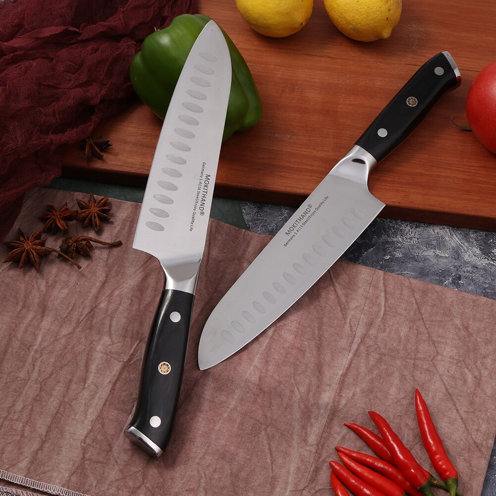 Japanske køkkenknive skarpe kokkeknive sæt tyskland 1.4116 højkulstofstål santoku frugtudbening kogekniv håndlavet