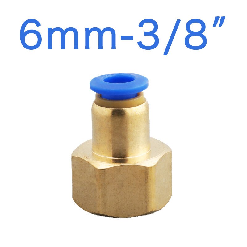 Slang 4mm 6mm 8mm 10mm 12mm pneumatiska kopplingar 1/8 '' 1/4 '' 3/8 '' 1/2 '' invändig tryckgänga för anslutning av luftrör: Pcf 6-03