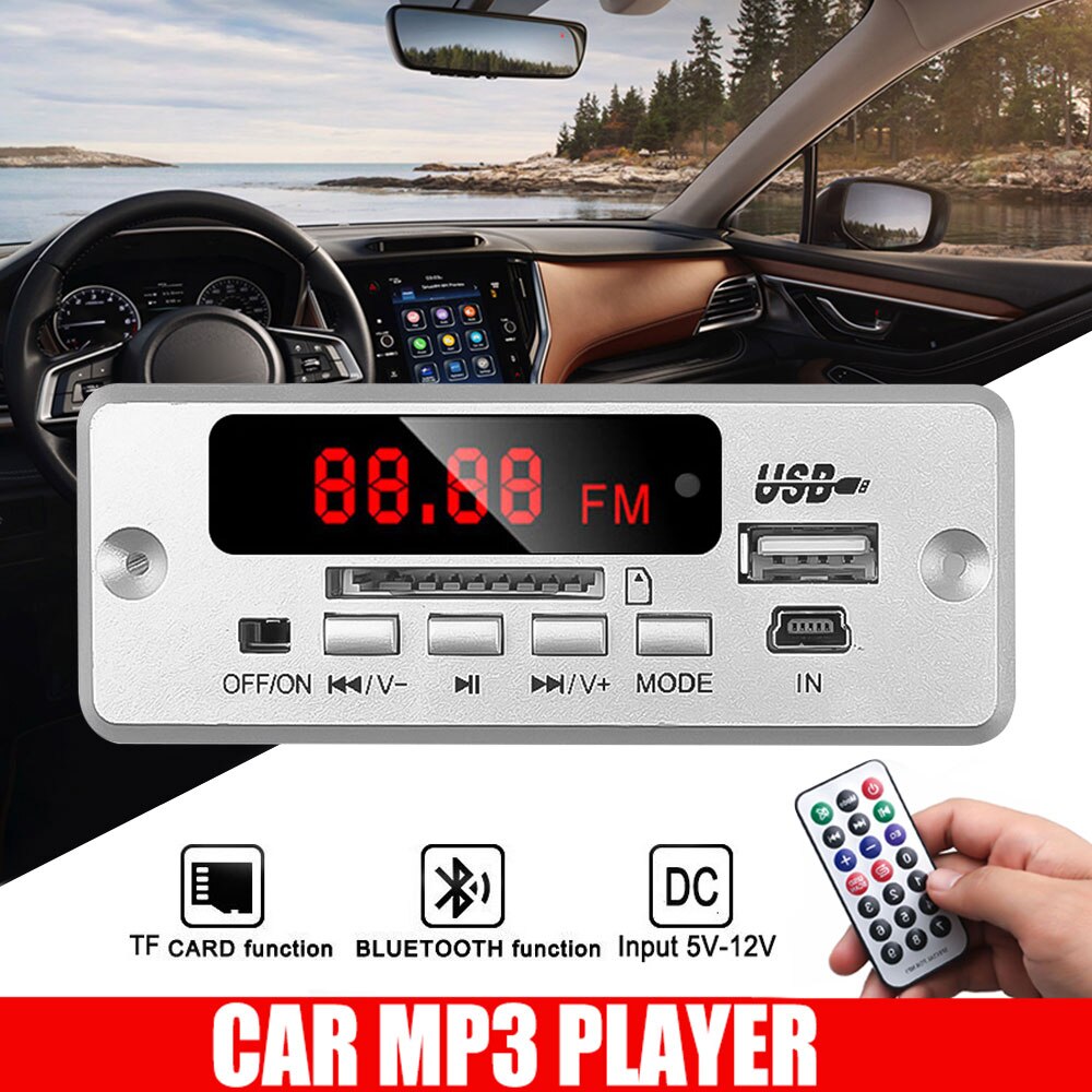 MP3 Decoder Board Auto Accessories USB SD FM WMA Decoder Car Bluetooth Speaker Player Replace Durable