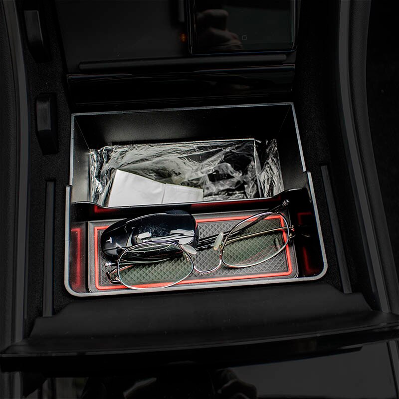 for Tesla Model 3 Y Car Console Trash Storage Bin Rubbish Wastebin Garbage Can 1SET
