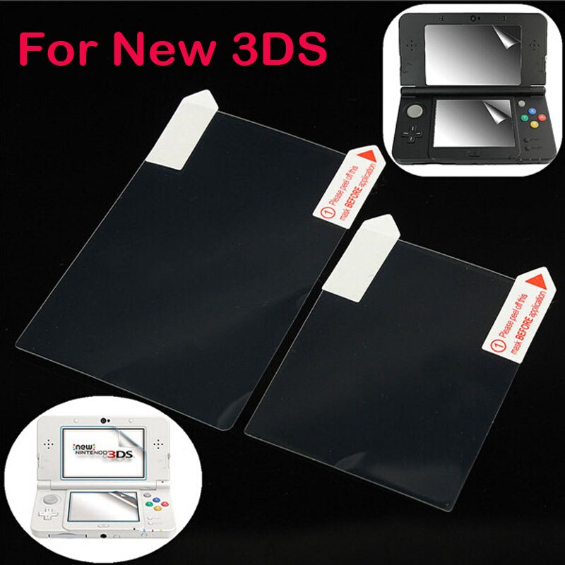 2in1 Top Bottom Hd Clear Beschermende Film Oppervlak Guard Cover Voor Nintendo 3DS Lcd Transparante Screen Protector Skin