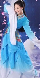 Chinesische Klassische tanz kleidung rot blau Hanfu alten kostüm fee set langarm kostüme Prinzessin Dynastie China Hanfu Kleid: Blau / L