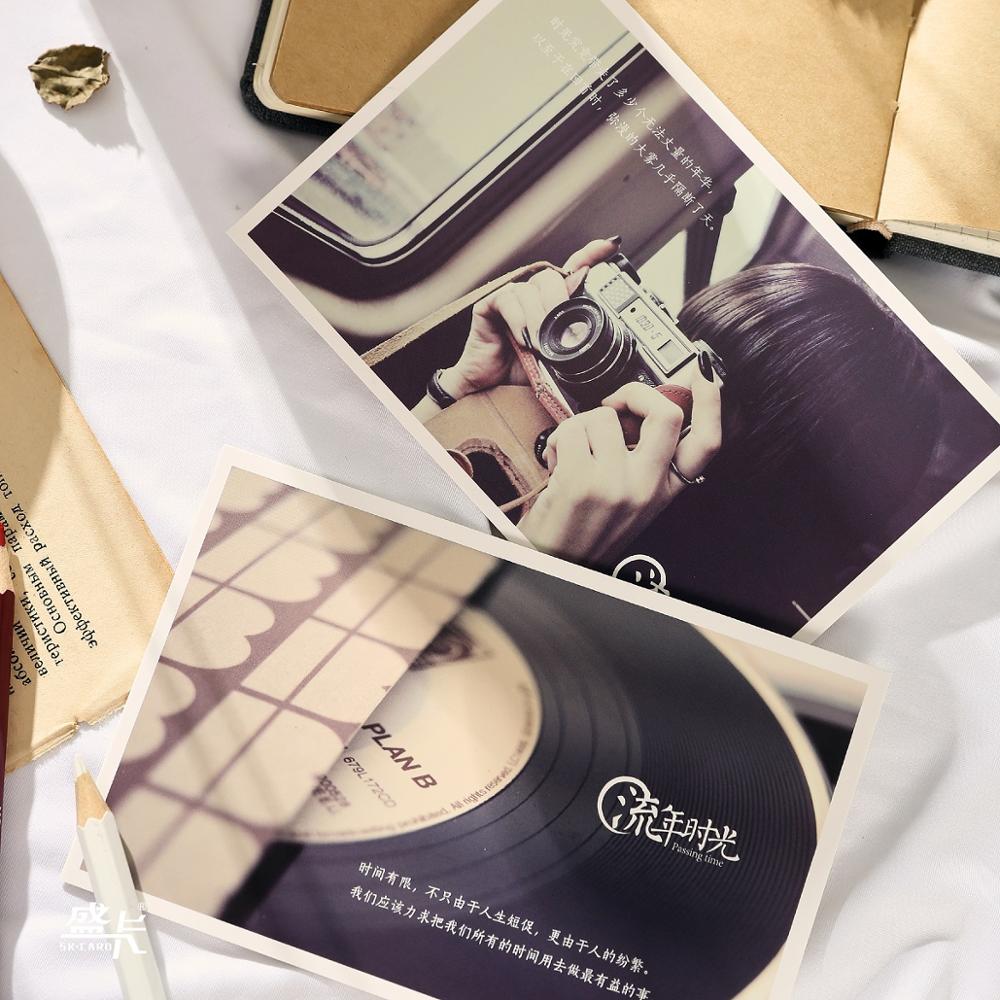 30 Sheets/Set Retro Passing Time Postcard Time Photography Series Greeting Card Message Card Birthday Card