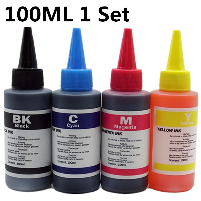 Black Ink for All Inkjet Printer Refillable Dye Ink Bulk Ink: 1C