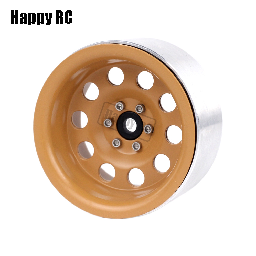 2.2 inch Metal Beadlock Wielvelgen Naaf 12mm Hex Voor RC Rock Crawler Truck 1/10 CROSS YIKONG TRX4 TRX6 SCX10 Wraith RBX10 CAPRA YETI: Blauw