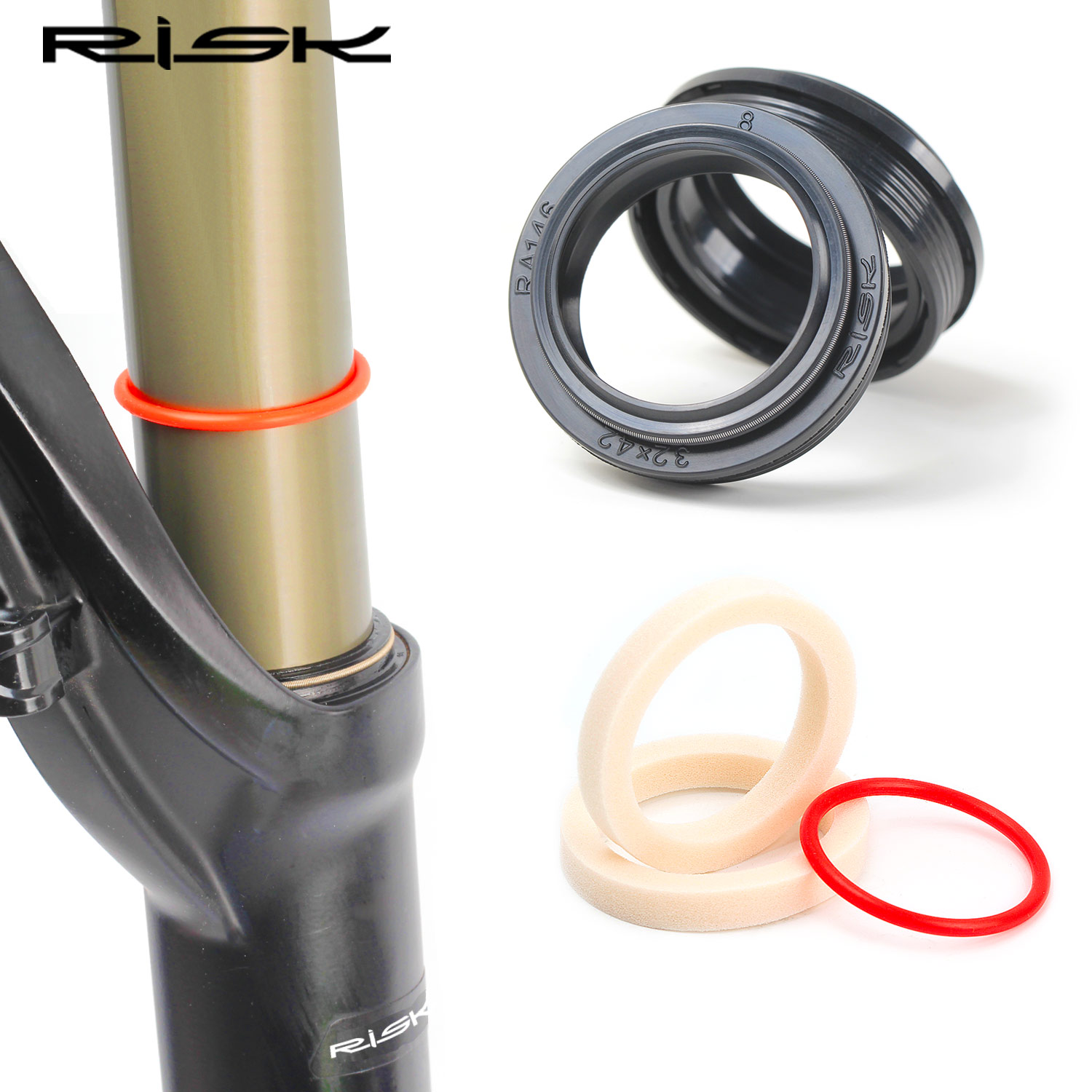 RISK Mountain Bicycle Bike Suspension Front Fork Dust Seal Oil Seal 32mm Sponge Ring MTB Inner Tube Installation Tool For XCR