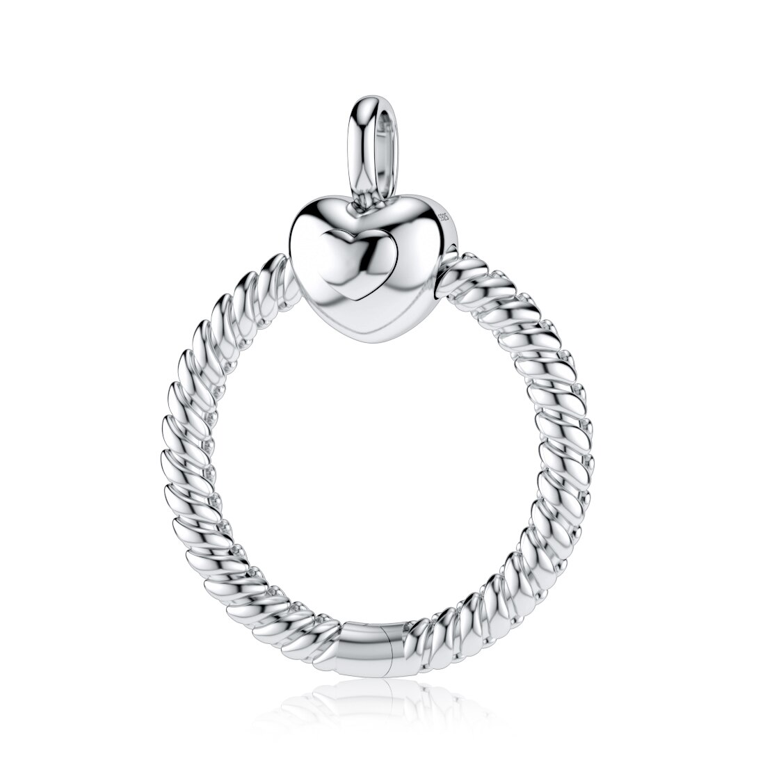 Jiayiqi 925 Sterling Silber Kleine O Halskette Anhänger Reize passen Frauen Reize Silber 925 Halsketten DIY Schmuck: Default Title