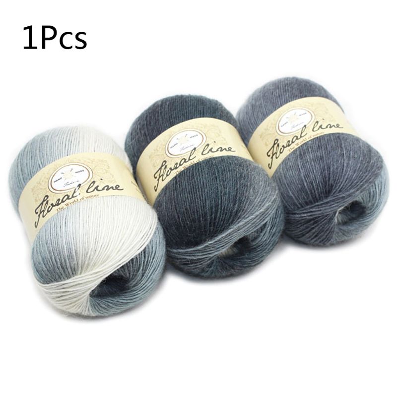 Soft Worsted Yarn Rainbow Gradient Colors DIY Baby Knitting Wool Shawl Scarf Crochet Thread Supplies: 20