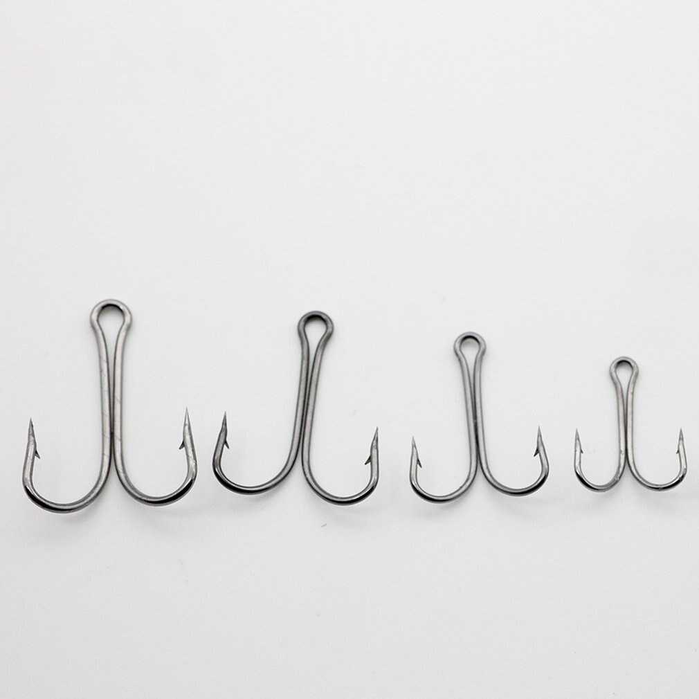 20 Stks/set Duurzaam Gebruik Carbon Steel Vishaken Crank Haak Fly Koppelverkoop Dubbele Haak Voor Lokken Outdoor Vissen Accessoires