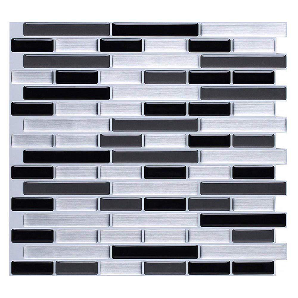 Mosaik selvklæbende flise backsplash 3d væg klistermærke diy epoxy badeværelse køkken hjem indretning olie-bevis vandtæt væg klistermærker: 02