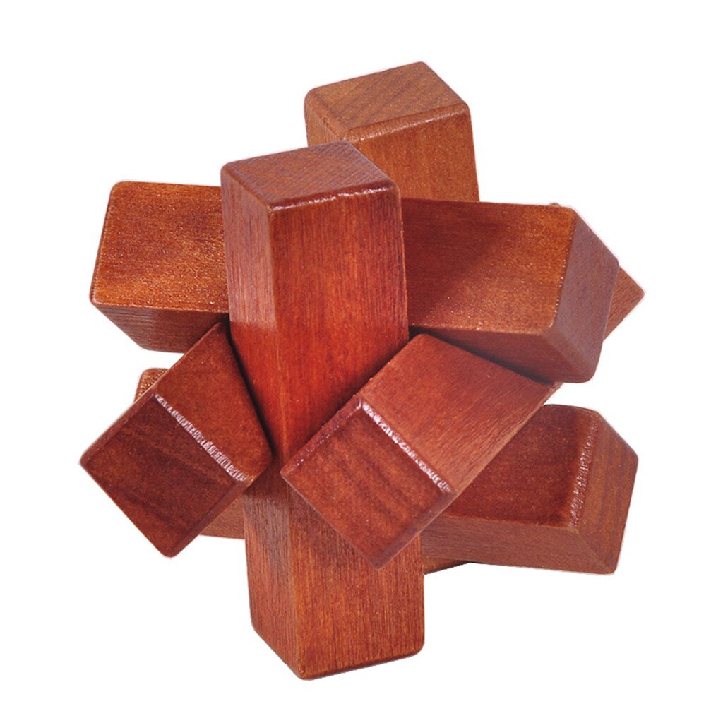 1 einstellen/6 Stück Luban Schloss Holz Spielzeug Aus Holz Intelligenz Spielzeug IQ Gehirn Teaser