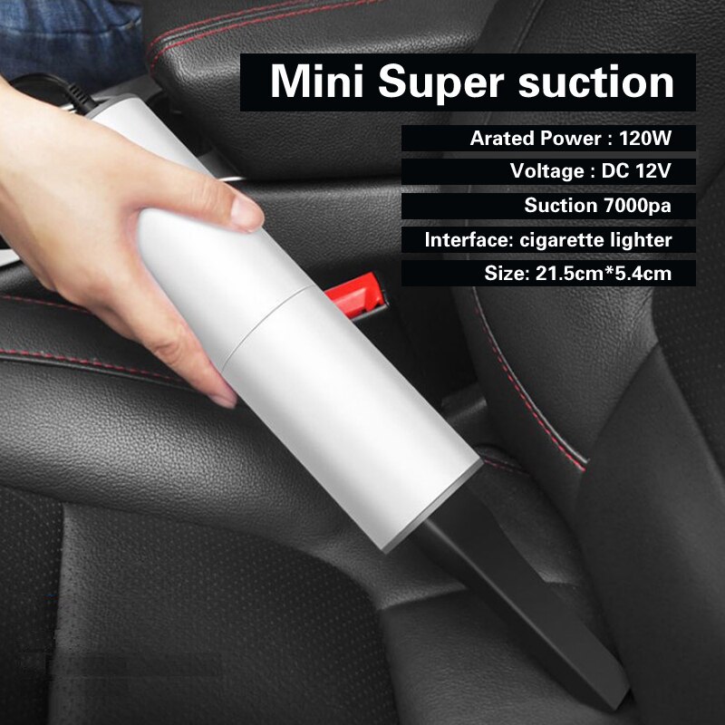 Powerful Suction Vacuum Cleaner For The Car Portable Handheld Wet Dry Mini Vacuum Cleaner Auto Interior Cleaning 12V 120W 7000pa