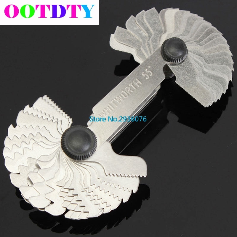 Steel Thread Measuring Gage Metric Whitworth Screw Pitch Gauge 60 Degree APR28_20