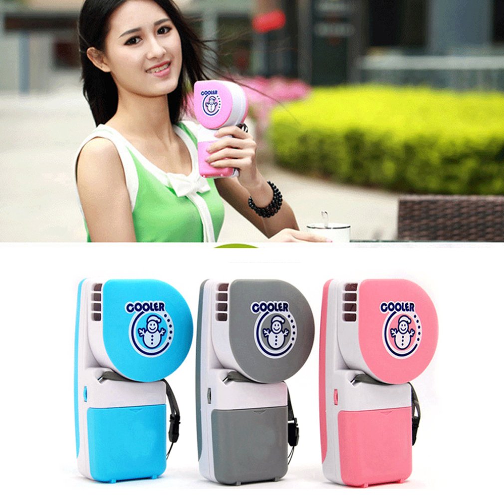 USB Small Size Travel Handheld Electric Fan Air Conditioner Cooler Cooling Fan for Summer Desk Table