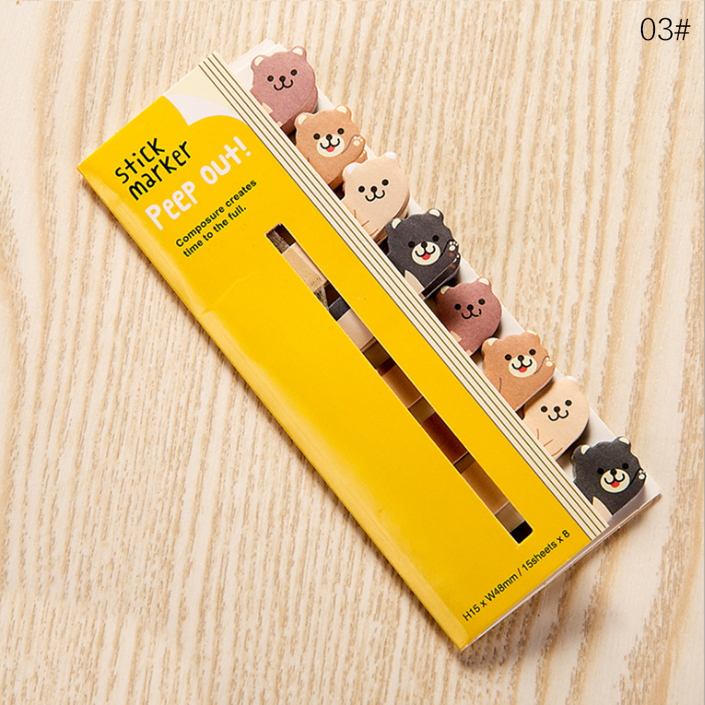 Cute Cartoon Memo Pad Cartoon Animals Musical Paper Post It Sticky Notes Writiing Pads For Girls School Stationery: 03