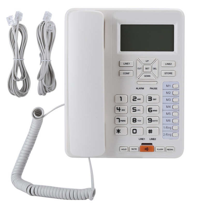 TC-6400 Business Office Telephone Caller Identification Hands-free Calls Landline White