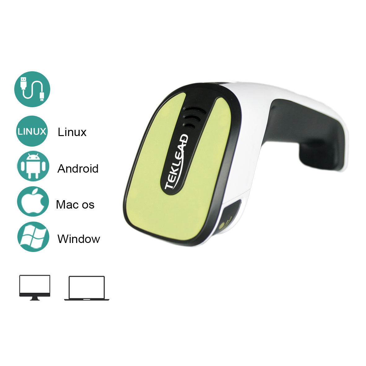 Teklead 2500Dpi Ccd 1D Bar Code Reader Scanenr Draagbare Wired Usb Handheld Voor Supermarkt Inventaris Pos Terminal