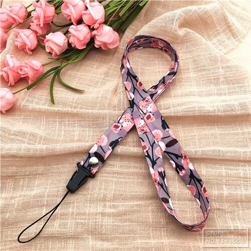 10pcs/lot Spring Scent Inspired flower lanyard neck strap usb flash drive id card Pass Gym lanyard para llaves DIY Hang Rope: J12