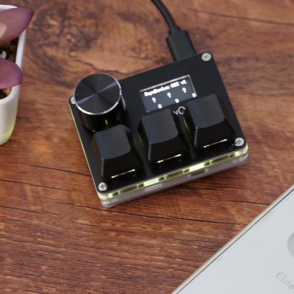 Pour SayoDevice OSU O3C déclencheur rapide Mini clavier écran personnalisé 3 4 touches Konb copier coller programmation Macro clavier de jeu