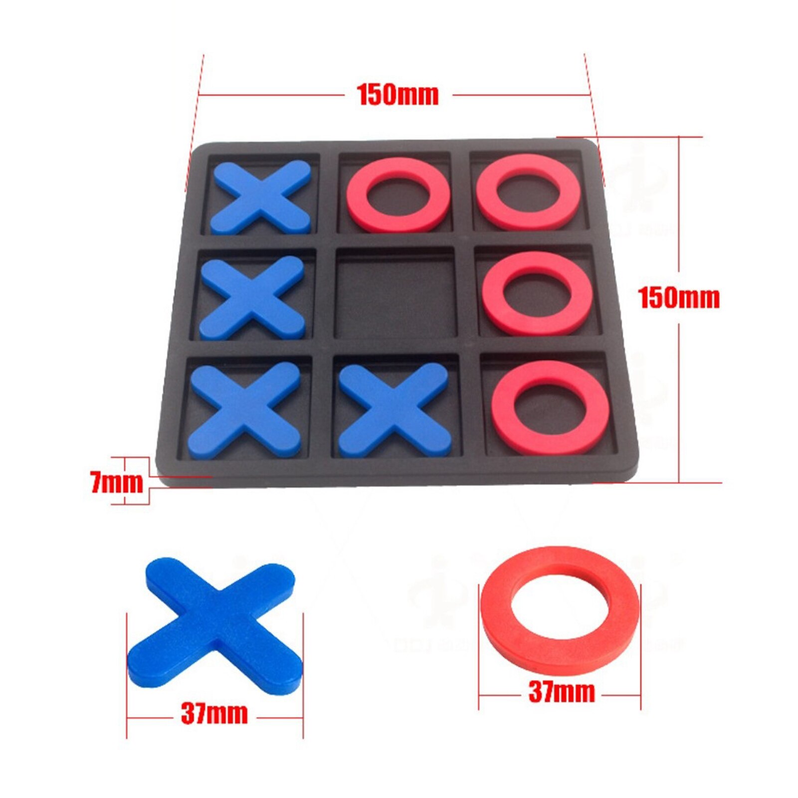 Mini Travel Games Tic-Tac-Toe Puzzle Board Game OX Chess Eveloping Intelligent Educational Game Toys Parent-Child Interaction