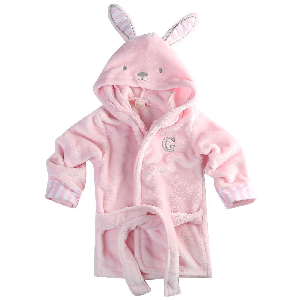 Baby Meisjes Peuter Cartoon Capuchon Badjas Baden Handdoek Winter Gewaad Nachtkleding: Rabbit / 4-5 Years