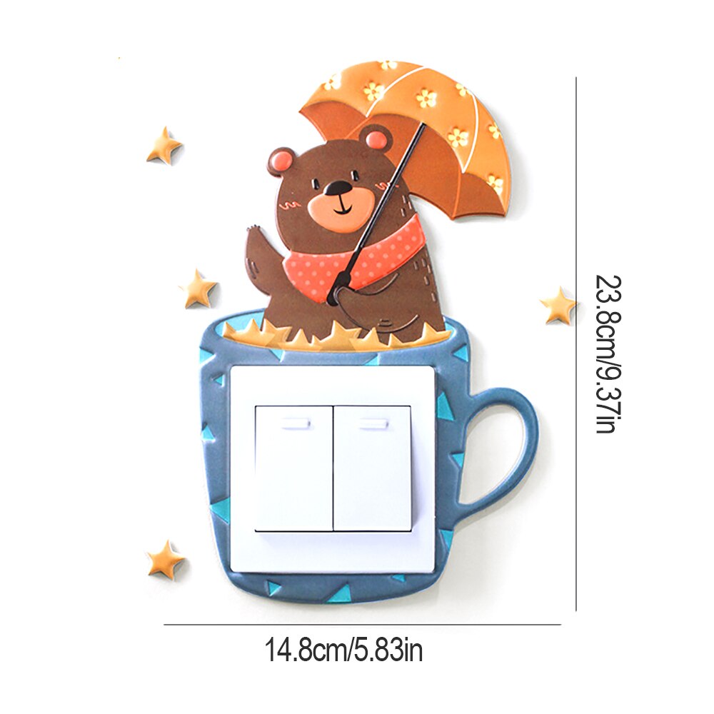 Leuke Eenhoorn Licht Schakelaar Stickers Cover,Interrupteurs Autocollant Commutateur: 8