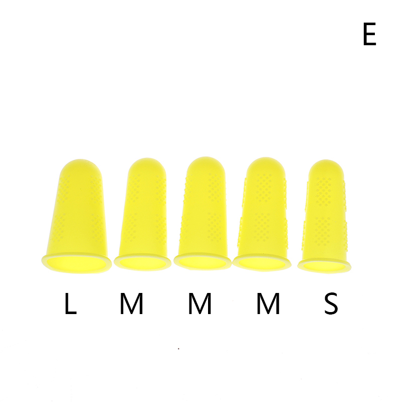 3/5pcs Finger Protector Non-slip Finger Guard Protect Fingers From Scald Cut High Temperature Resistant Cover Silicone Kitchen: E