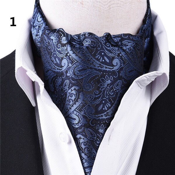 Korean suit silk scarf men neckerchief British retro shirt Printed scarf spring ring business neutral scarves: 1