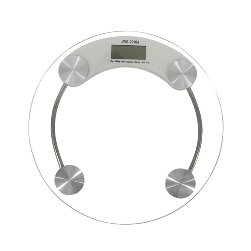 5-150kg Digital Electronic Glass Bathroom Round Transparent Weighing Scale Tool: Default Title
