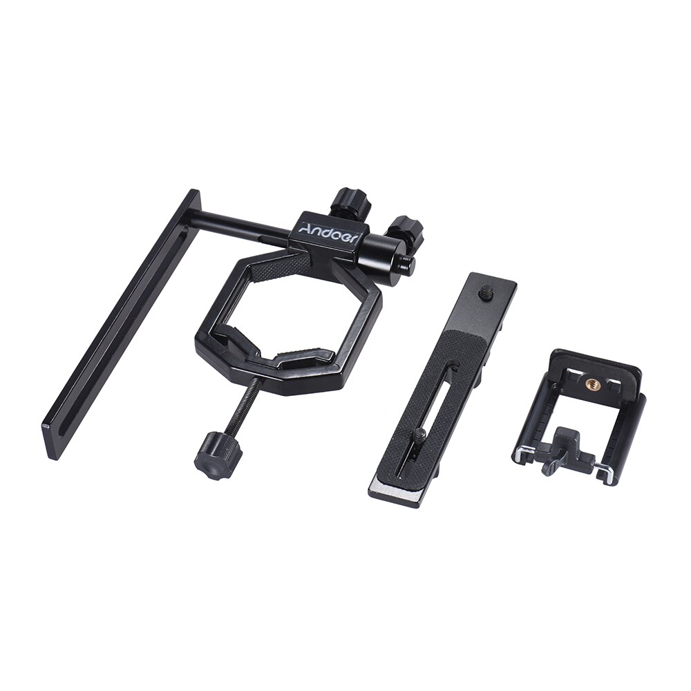 Andoer Universal- Metall Teleskop Telefon Digitalkamera montieren Adapter Halterung Smartphone Halfter Clip für Fernrohr für SmartPhone