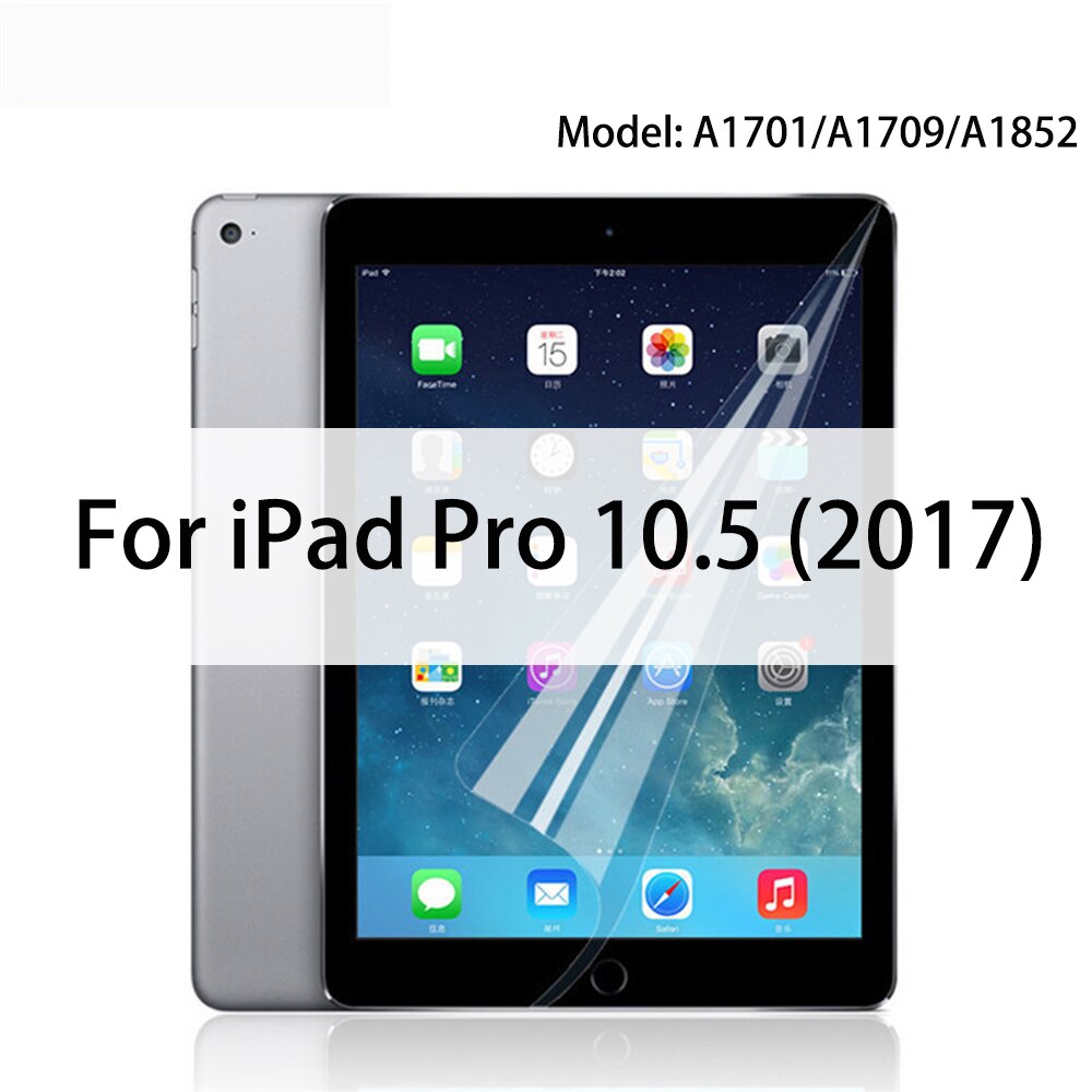3 paczki Tablet folie ochronne na ekran do miękka folia do iPad 9.7 10.2 10. 5 10.9 11 12.9 Air 4 3 2 Mini 6 5 4 3 2 dla ipad 2017 2018 2020: iPad Pro 10.5 2017