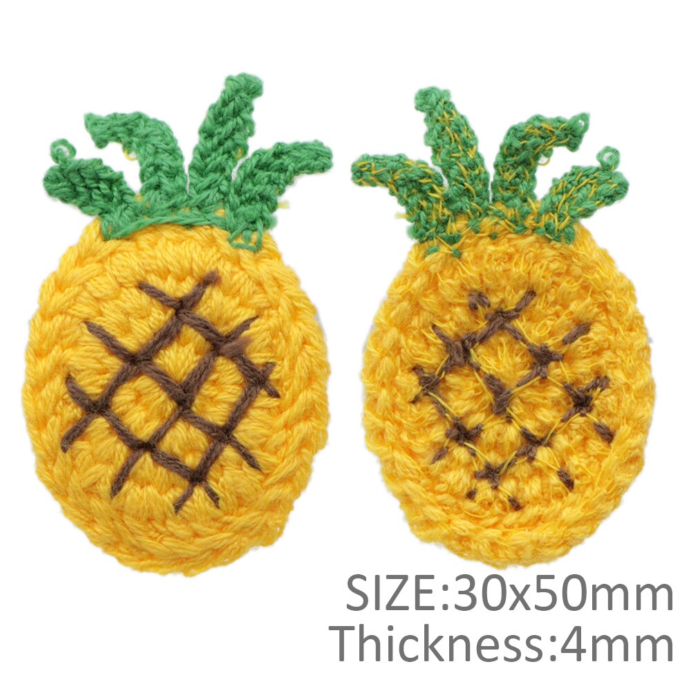 10pcs Handmade Woolen Yarn Crochet Knitted Carrot applique Patchwork DIY needlework sewing accessories Cloth patch,10Yc12529: 1107845001