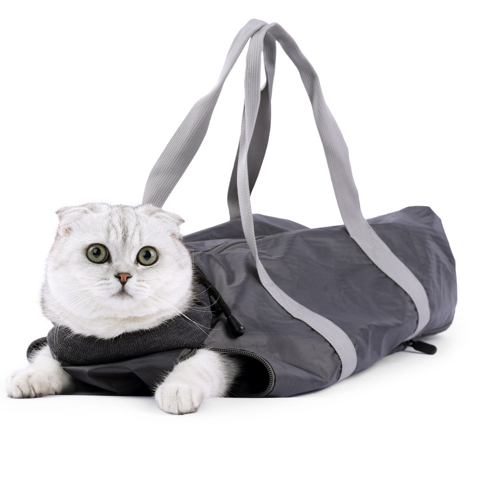 Pet Cat Carrier Bag Double-layer Lined Multi-purpose Outdoor Bag Cut Nails Bathing Anti-bite Cat Kitten Handbag Shoulder Bag